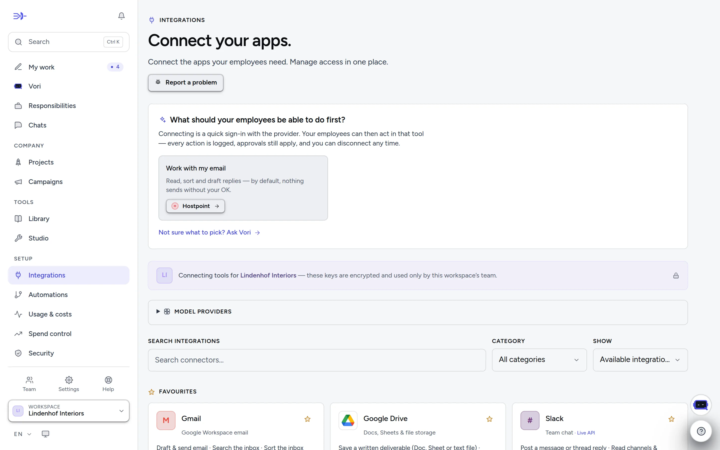 The integrations catalog: connect the tools your company already uses